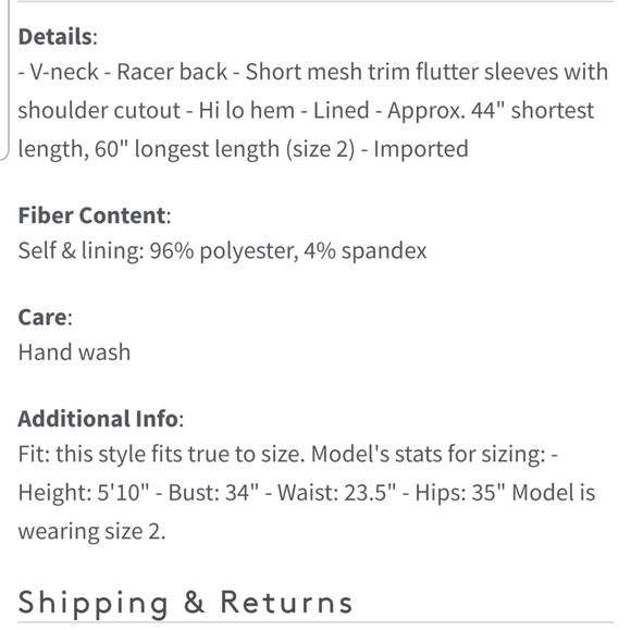 Nordstrom  ABS Collection Hi Low Gown - Picture 6 of 8